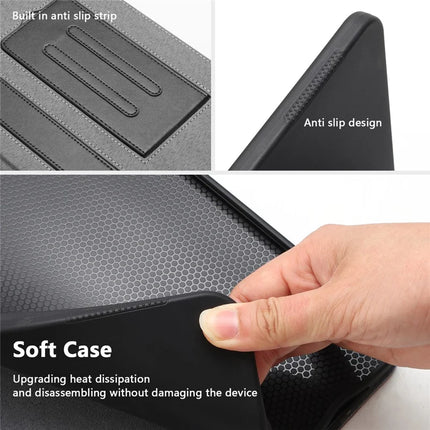For iPad 10.9 (2022) Wallet Case Auto Wake / Sleep Leather Flip Tablet Cover Cowhide Texture
