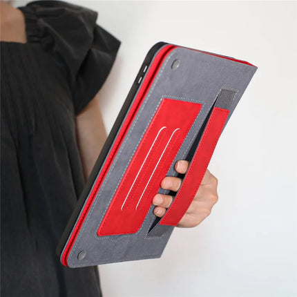 For iPad 10.9 (2022) Wallet Case Auto Wake / Sleep Leather Flip Tablet Cover Cowhide Texture