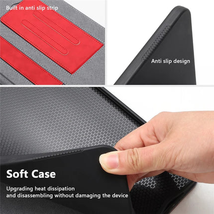 For iPad 10.9 (2022) Wallet Case Auto Wake / Sleep Leather Flip Tablet Cover Cowhide Texture