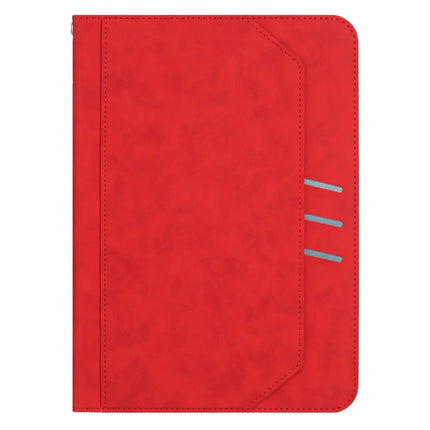 For iPad 10.9 (2022) Wallet Case Auto Wake / Sleep Leather Flip Tablet Cover Cowhide Texture