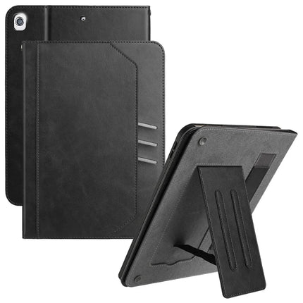 For iPad 9.7-inch (2018) / (2017) / Air 2 / Air (2013) Wallet Case Auto Wake / Sleep Leather Flip Tablet Cover Cowhide Texture - Yellow - Black