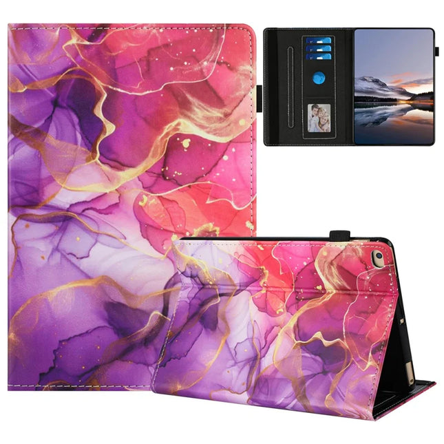 Tablet Case For iPad 10.2 (2021) / (2020) / (2019) / iPad Air 10.5 inch (2019) / iPad Pro 10.5-inch (2017) Pattern Leather Cover - Pink Gold Marble