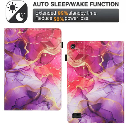 Tablet Case For Amazon Fire 7 (2019) / (2017) / 2015 Pattern Leather Cover Auto Sleep / Wake, Card Holder
