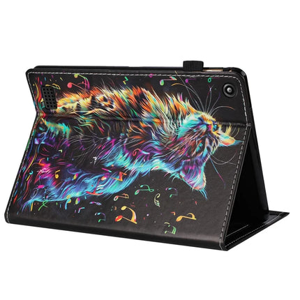 Tablet Case For Amazon Fire 7 (2019) / (2017) / 2015 Pattern Leather Cover Auto Sleep / Wake, Card Holder