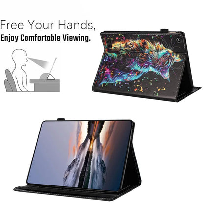 Tablet Case For Amazon Fire 7 (2019) / (2017) / 2015 Pattern Leather Cover Auto Sleep / Wake, Card Holder