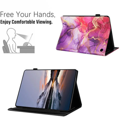 For Amazon Fire 7 (2022) Case Pattern Leather Tablet Cover with Auto Sleep / Wake, Card Holder