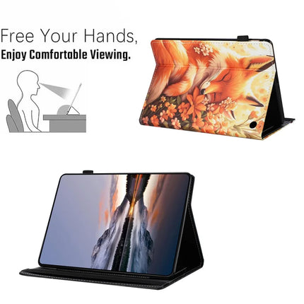 For Amazon Fire 7 (2022) Case Pattern Leather Tablet Cover with Auto Sleep / Wake, Card Holder