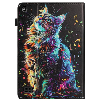Tablet Case For Amazon Fire HD 8 (2018) / (2017) / (2016) Pattern Leather Cover with Auto Sleep / Wake, Card Holder