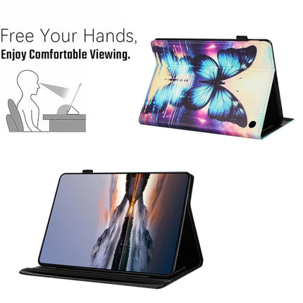 For Amazon Kindle Fire Max 11 2023 Case Pattern Leather Tablet Cover with Auto Sleep / Wake, Card Holder