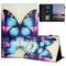 For Lenovo M10 Plus TB-X606F Case Pattern Leather Tablet Cover with Auto Sleep / Wake, Card Holder - Flower Fox