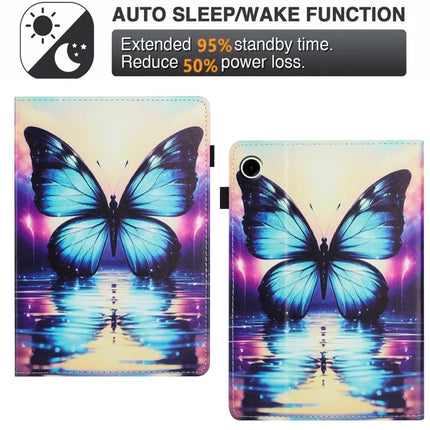 For Lenovo M10 Plus TB-X606F Case Pattern Leather Tablet Cover with Auto Sleep / Wake, Card Holder