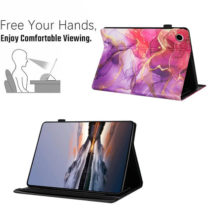 For Lenovo M10 Plus TB-X606F Case Pattern Leather Tablet Cover with Auto Sleep / Wake, Card Holder