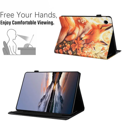 For Lenovo M10 Plus TB-X606F Case Pattern Leather Tablet Cover with Auto Sleep / Wake, Card Holder