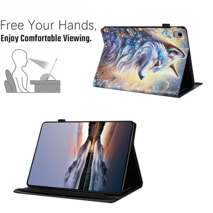 For Lenovo Tab P11 TB-J606F Case Pattern Leather Tablet Cover with Auto Sleep / Wake, Card Holder