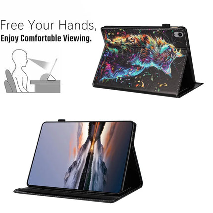 For Lenovo Tab P11 TB-J606F Case Pattern Leather Tablet Cover with Auto Sleep / Wake, Card Holder