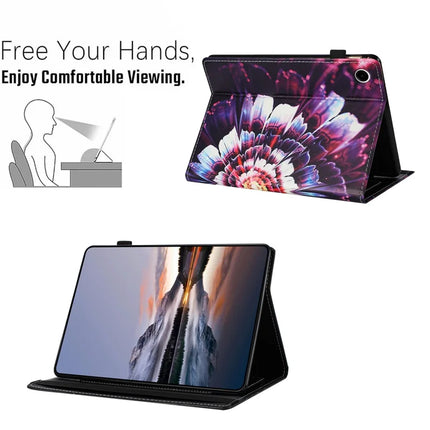 For Lenovo Tab M10 Plus (3rd Gen) Case Pattern Leather Tablet Cover with Auto Sleep / Wake, Card Holder