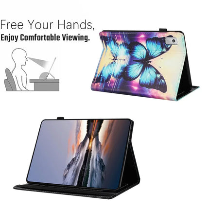 For Lenovo Tab M9 Case Pattern Leather Tablet Cover with Auto Sleep / Wake, Card Holder