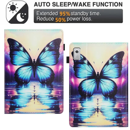 For Lenovo Tab M9 Case Pattern Leather Tablet Cover with Auto Sleep / Wake, Card Holder