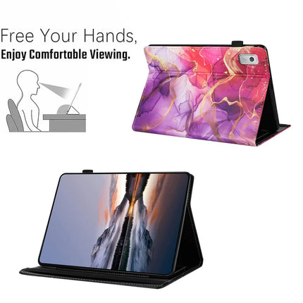For Lenovo Tab M9 Case Pattern Leather Tablet Cover with Auto Sleep / Wake, Card Holder