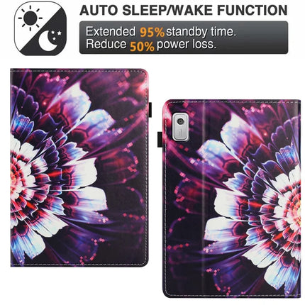 For Lenovo Tab M9 Case Pattern Leather Tablet Cover with Auto Sleep / Wake, Card Holder