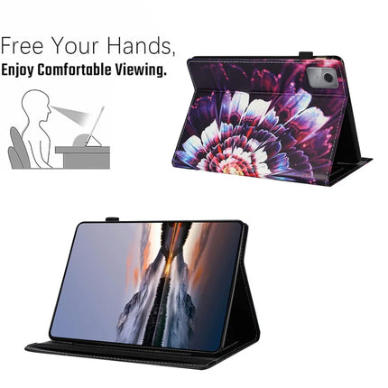 Tablet Case For Lenovo Tab M11 / Xiaoxin Pad 11 2024 Pattern Leather Cover with Auto Sleep / Wake, Card Holder