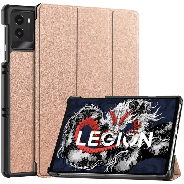 For Lenovo Legion Y700 (2025) Case Anti-Drop Leather Stand Tablet Cover - Rose Gold