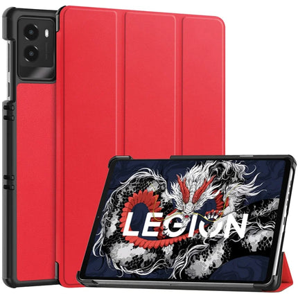 For Lenovo Legion Y700 (2025) Case Anti-Drop Leather Stand Tablet Cover - Red