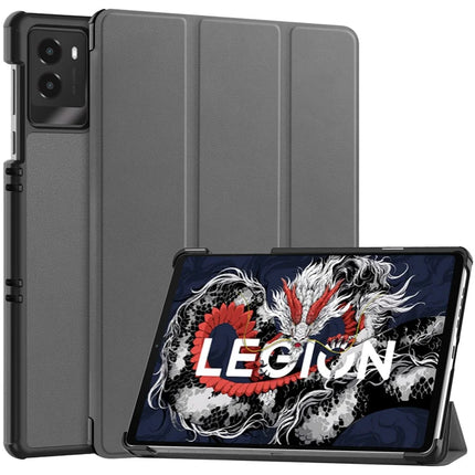 For Lenovo Legion Y700 (2025) Case Anti-Drop Leather Stand Tablet Cover - Grey