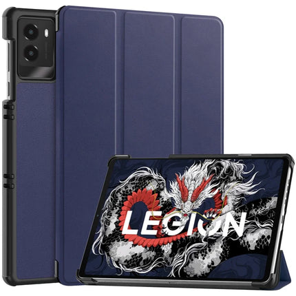 For Lenovo Legion Y700 (2025) Case Anti-Drop Leather Stand Tablet Cover - Dark Blue