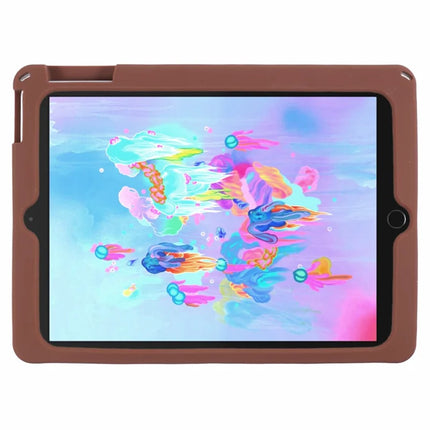 For iPad 9.7-inch (2018) / (2017) Silicone Case Bear Kickstand Tulip Tablet Cover