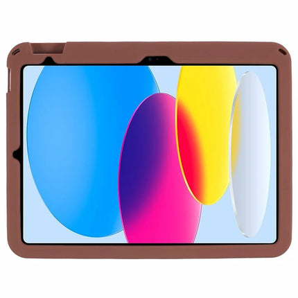 For iPad 10.9 (2022) Silicone Case Bear Kickstand Tulip Tablet Cover