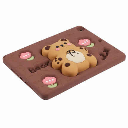 Silicone Case for iPad 10.2 (2021) / (2020) / (2019) / iPad Air 10.5 inch (2019) / Pro 10.5-inch (2017) Bear Kickstand Tulip Tablet Cover