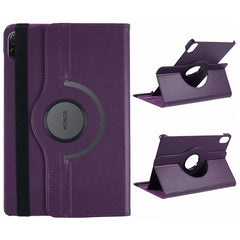 For Honor Pad X8a / Pad X9 Case Rotating Stand PU Leather+PC Tablet Cover with Elastic Band - Purple