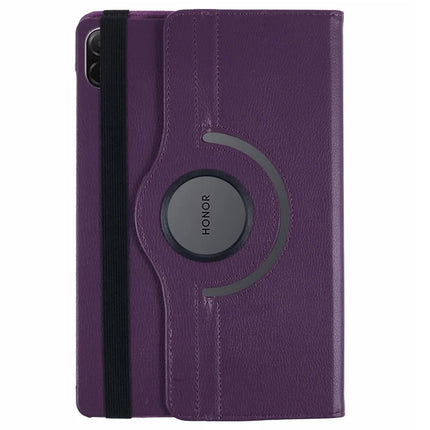 For Honor Pad X8a / Pad X9 Case Rotating Stand PU Leather+PC Tablet Cover with Elastic Band