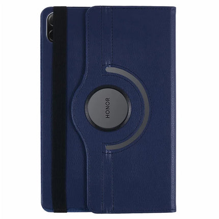 For Honor Pad X8a / Pad X9 Case Rotating Stand PU Leather+PC Tablet Cover with Elastic Band