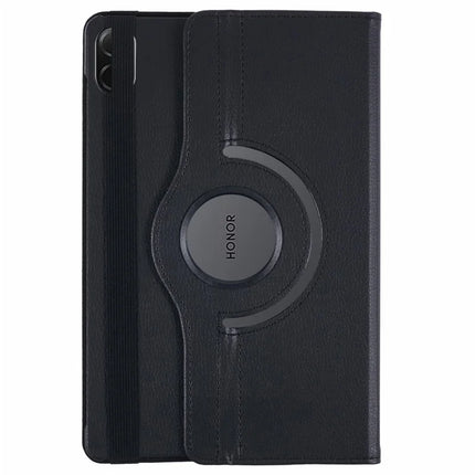 For Honor Pad X8a / Pad X9 Case Rotating Stand PU Leather+PC Tablet Cover with Elastic Band