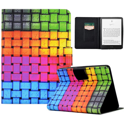 For Amazon Kindle Paperwhite (2024) Case Stand Pattern Printed Leather Cover - Braided Strap