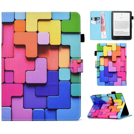For Amazon Kindle Paperwhite (2024) Case Leather Card Holder Stand E-Reader Cover - Square