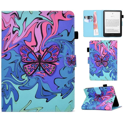 For Amazon Kindle Paperwhite (2024) Case Leather Card Holder Stand E-Reader Cover - Butterfly