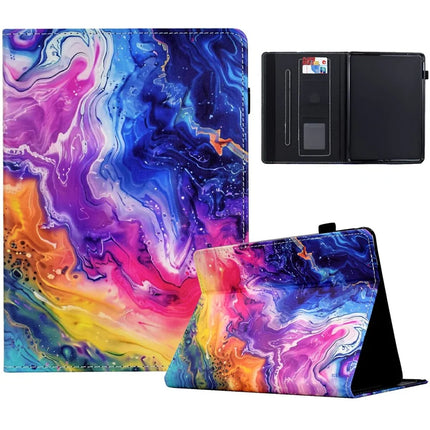 For Amazon Kindle Paperwhite (2024) Case Leather Card Holder Stand E-Reader Cover - Marble Pattern