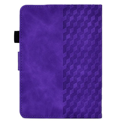 For Amazon Kindle Paperwhite (2024) Case Card Slots Leather E-Reader Cover Block Pattern