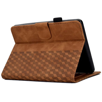 For Amazon Kindle Paperwhite (2024) Case Card Slots Leather E-Reader Cover Block Pattern