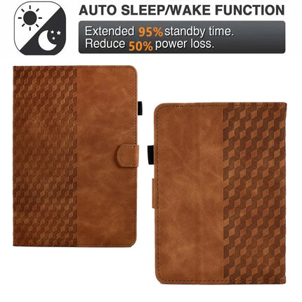 For Amazon Kindle Paperwhite (2024) Case Card Slots Leather E-Reader Cover Block Pattern
