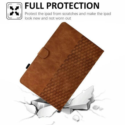 For Amazon Kindle Paperwhite (2024) Case Card Slots Leather E-Reader Cover Block Pattern