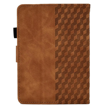 For Amazon Kindle Paperwhite (2024) Case Card Slots Leather E-Reader Cover Block Pattern