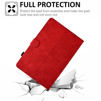 For Amazon Kindle Paperwhite (2024) Case Card Slots Leather E-Reader Cover Block Pattern
