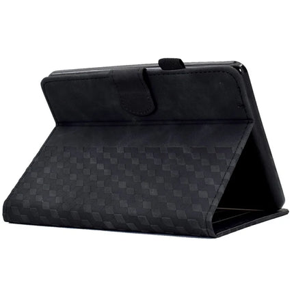 For Amazon Kindle Paperwhite (2024) Case Card Slots Leather E-Reader Cover Block Pattern