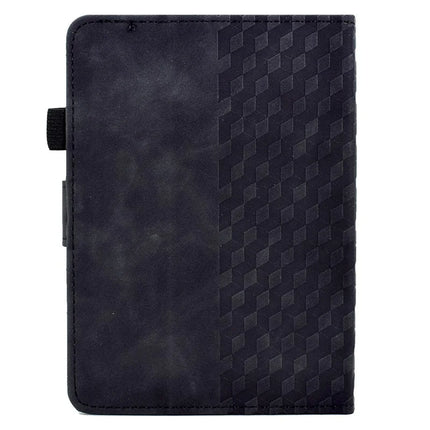 For Amazon Kindle Paperwhite (2024) Case Card Slots Leather E-Reader Cover Block Pattern