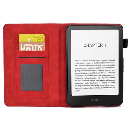 For Amazon Kindle Paperwhite (2024) Case Flower Butterfly Imprinted Card Slots Leather Cover