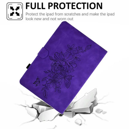 For Amazon Kindle Paperwhite (2024) Case Flower Butterfly Imprinted Card Slots Leather Cover